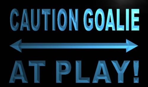 Caution Goalie At Play Neon Light Sign